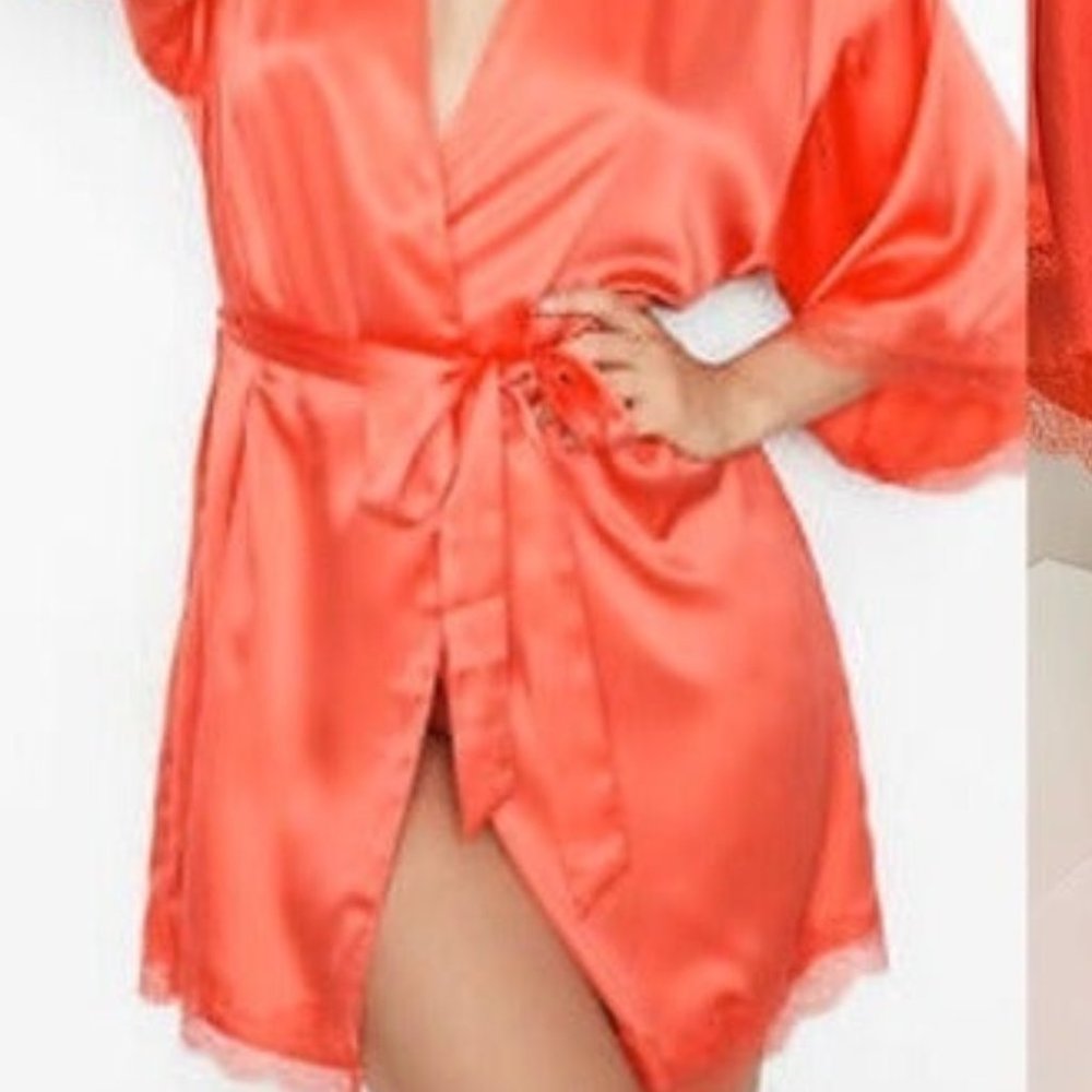 Kimono‎ Robe Satin Coral XS/S